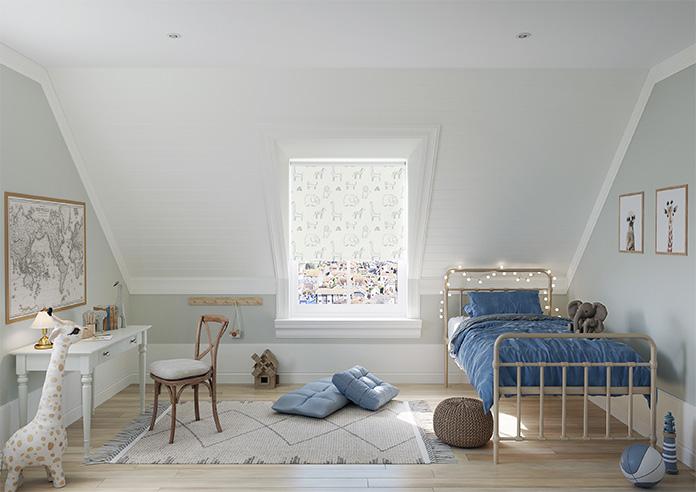 Zootime Sketch, Slate - Roller Blind - Image 8